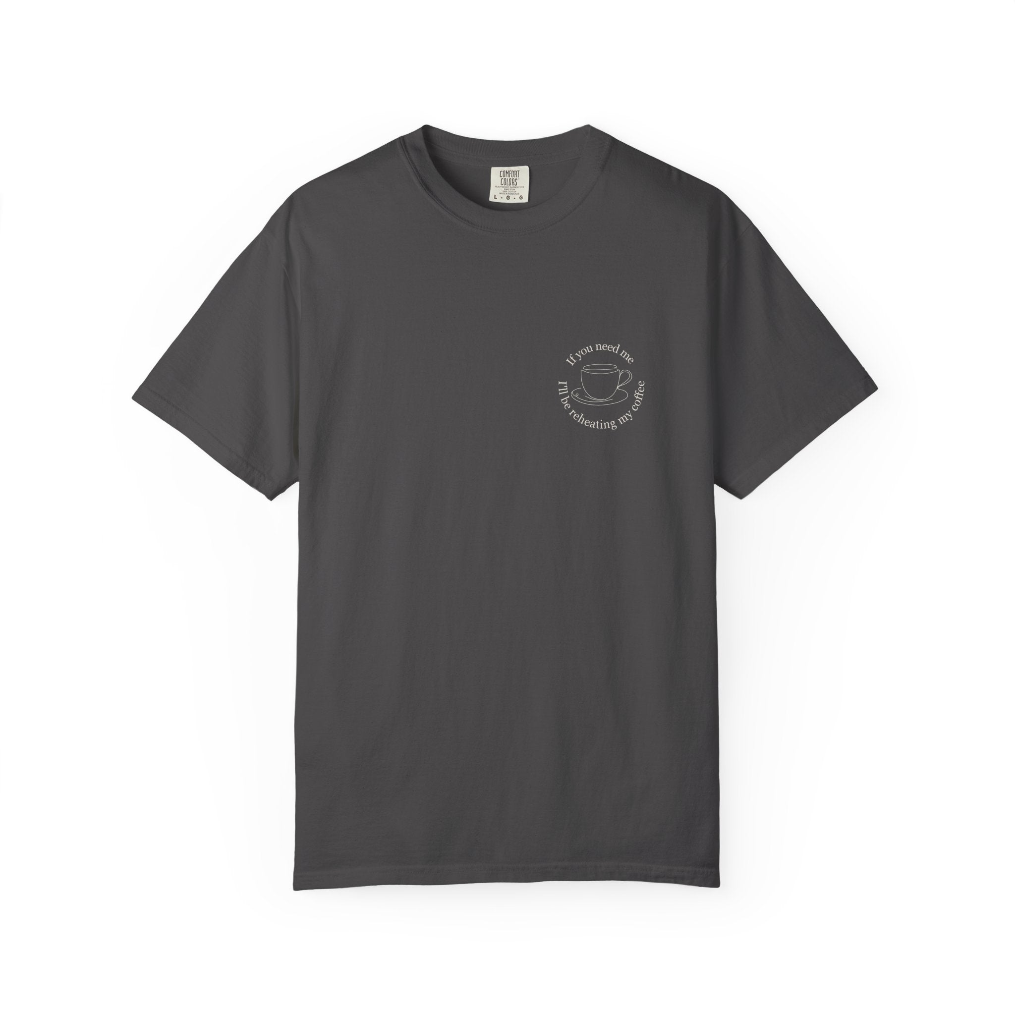Minimal Crescent Moon Chest Graphic T-Shirt | Rust