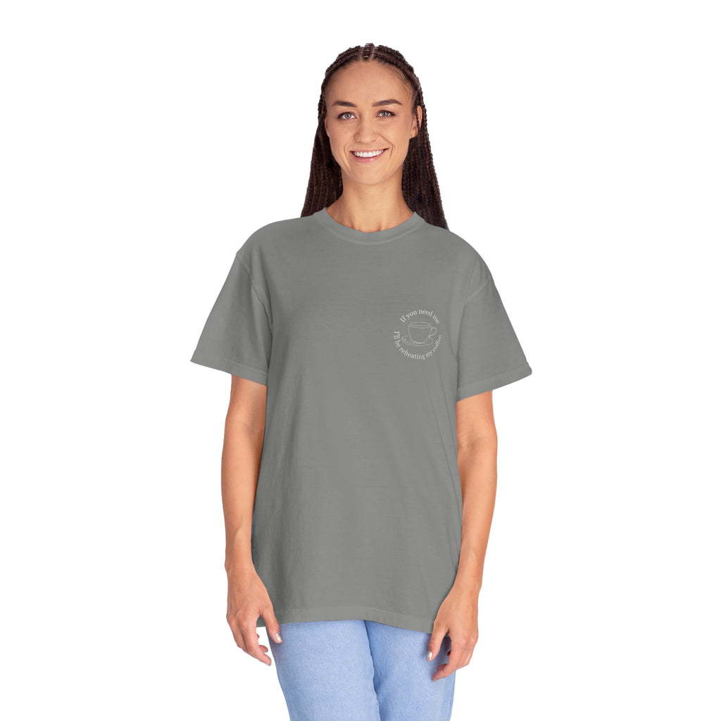 Minimal Crescent Moon Chest Graphic T-Shirt | Rust