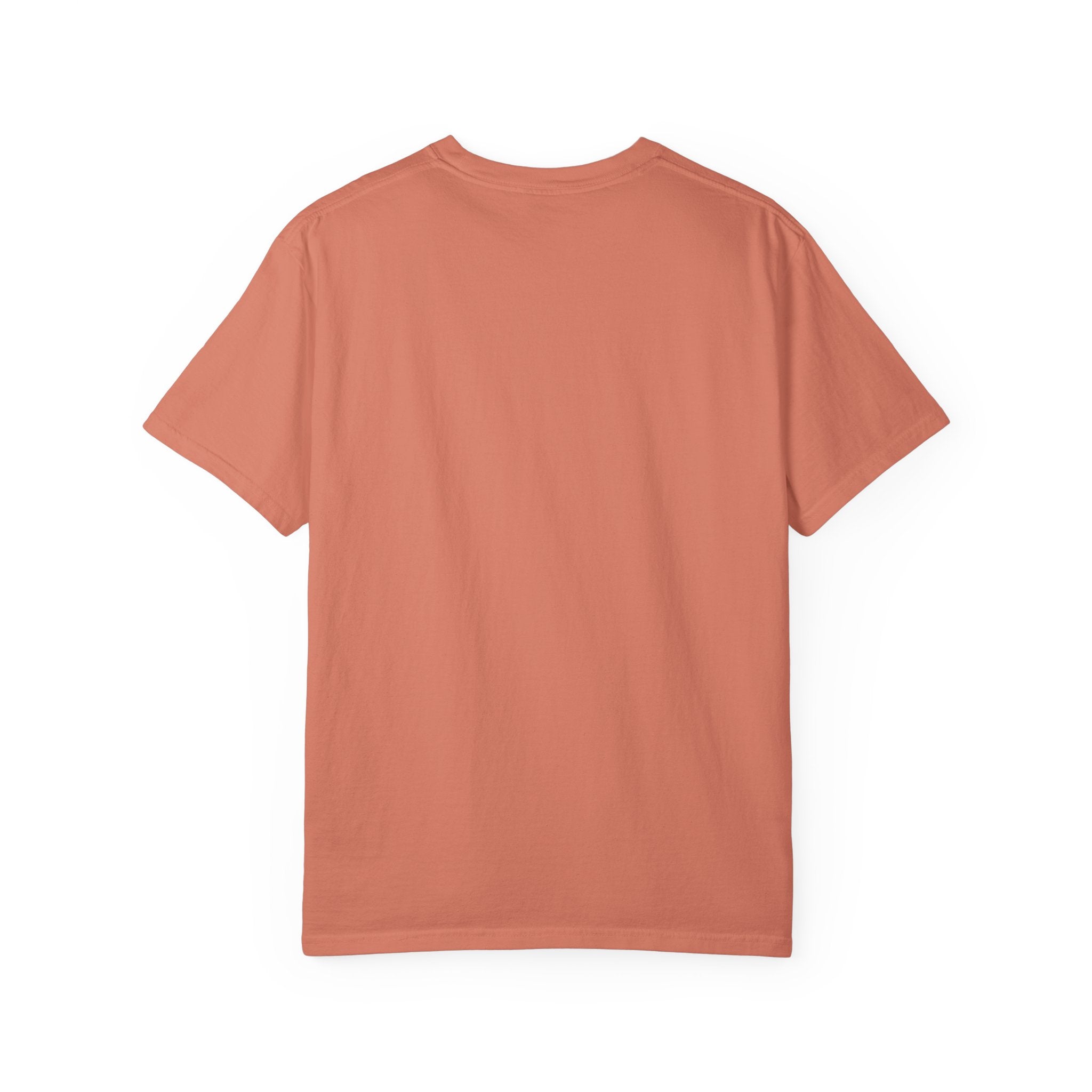 Minimal Crescent Moon Chest Graphic T-Shirt | Rust