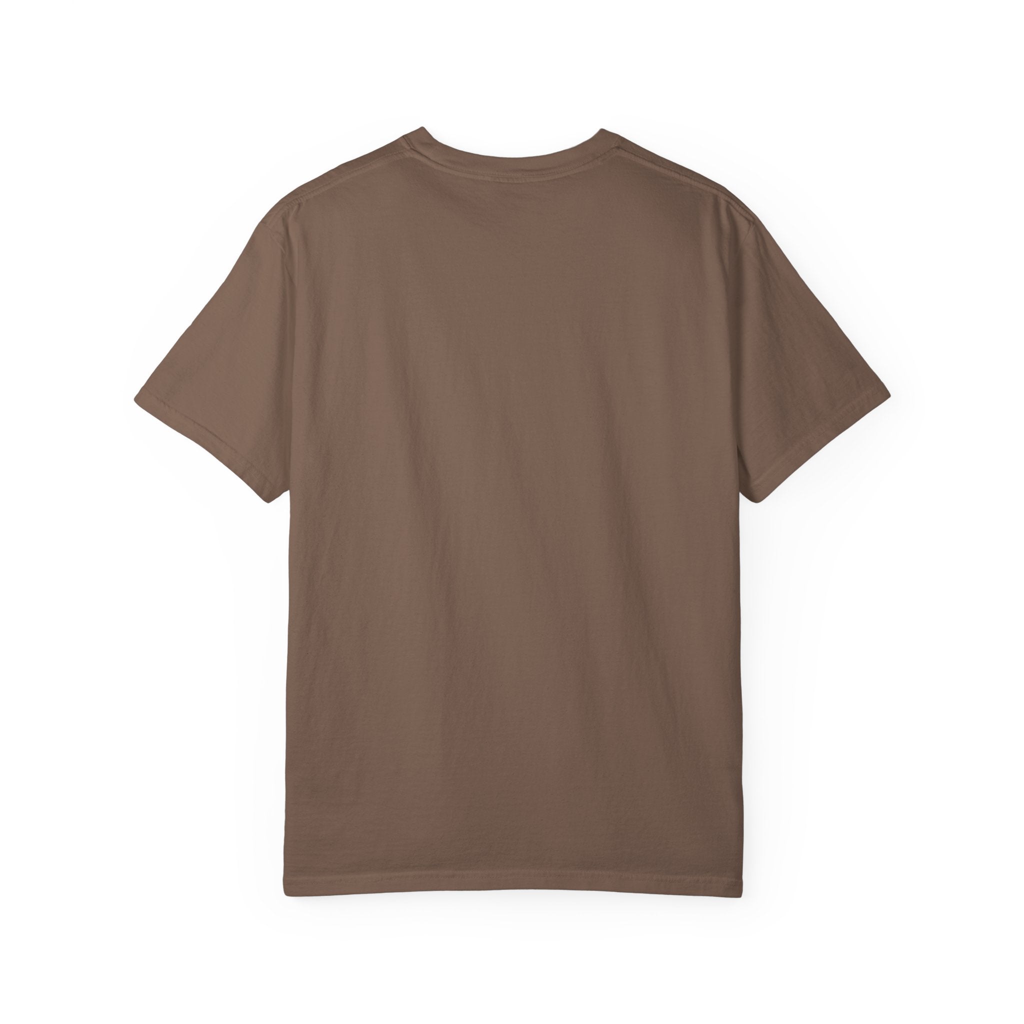Minimal Crescent Moon Chest Graphic T-Shirt | Rust