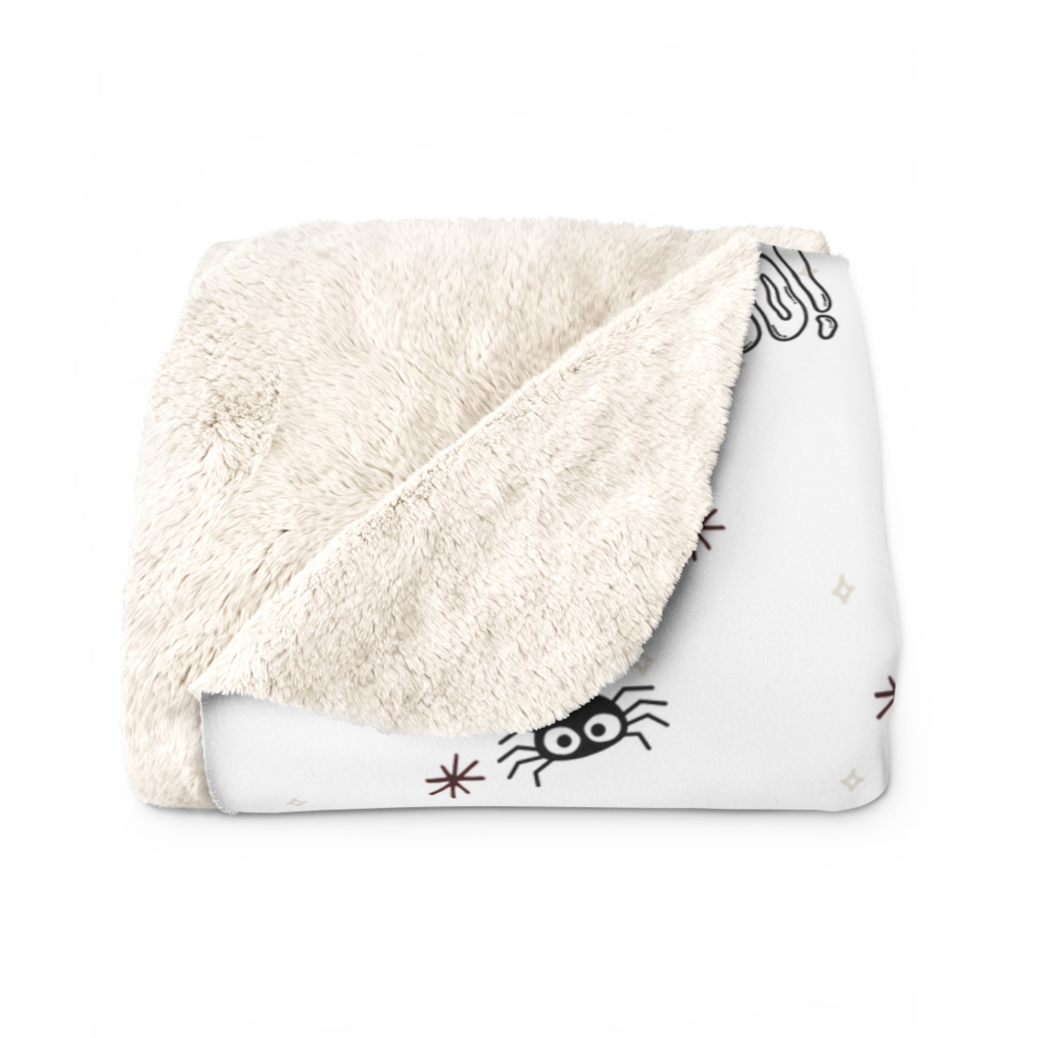 Custom Hand & Footprint Blanket – Personalized Kids Art Gift | Halloween, Birthday, or Themed Keepsake